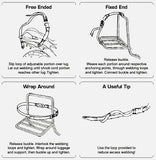 ROK Strap Pack Adjustable with Loops 1060mm (Set of 2)