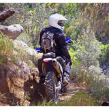 Giant Loop Mojavi Saddlebag fitted to bike on the trail