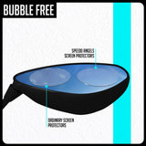 Water Repellent / Anti Fog Motorcycle Wing Mirror Protectors: Universal 100 x 60 mm Oval