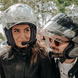 Sena 3SPLUS-B Bluetooth System with Boom Microphone in use with two people