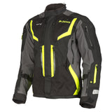 Klim Badlands Pro Jacket yellow hi vis and black, front view