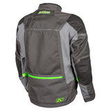 Klim Baja S4 Jacket grey and hi vis rear angle