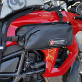 Giant Loop Pannier Pockets on bike up close