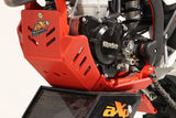 Beta Bash Plate AX1558 RED - 350 to 500RR 20-22 fitted to motorcycle