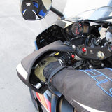 Barkbusters Blizzard Universal Handguards fitted to a motorcycle