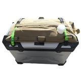 Desert Fox 3L Trail Fuel Cell strapped on a pannier