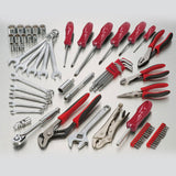 The Powerbuilt Tool kit laid out on display workbench
