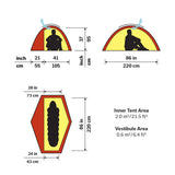 Hilleberg Soulo (Black Label) Tent dimensions