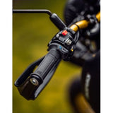 TecnoGlobe Heated Motorcycle Grips Gold Premium fitted to bike