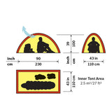 Hilleberg Unna Tent (Green) dimensions