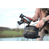 Person putting away the Mini Foot Pump with Analogue Manometer into carry bag