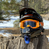 Blue Gripper GoPro Helmet Mount fitted to a helmet