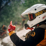 Rider wearing a Gripper GoPro Helmet Mount