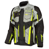 Klim Badlands Pro Jacket (series #3) hi vis and grey front view
