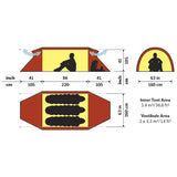 Hilleberg Keron 3 Tent (Green) dimensions