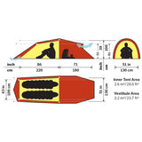 Hilleberg Nallo 2 GT Tent measurements