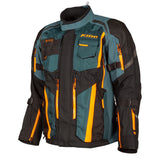 Klim Badlands Pro Jacket (series #3) teal and orange front view