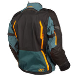 Klim Badlands Pro Jacket (series #3) teal and orange rear  view