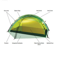Hilleberg Allak 2 Tent (Sand) cutaway