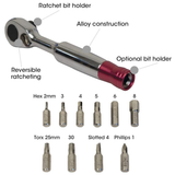 Azur Alloy Ratchet 10 Bit Tool Set