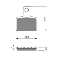 Moto-Master Trials Rear Brake Pads GP 099412