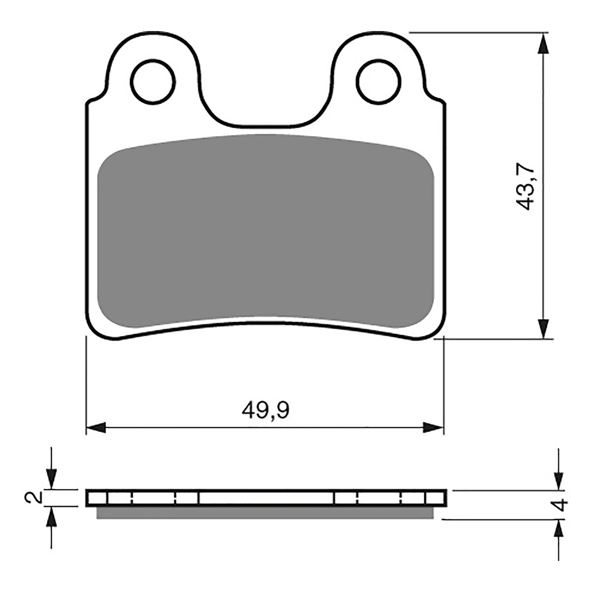 Moto-Master Trials Front Brake Pads GP 099112