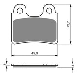 Moto-Master Trials Front Brake Pads GP 099112