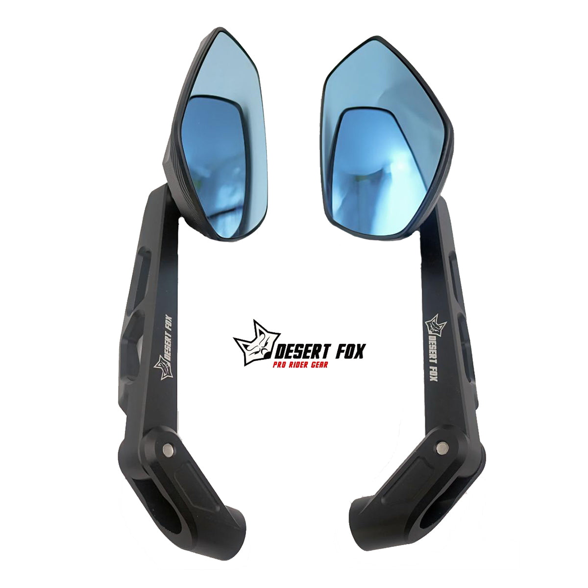 Desert Fox Pro Aluminium Folding Motorcycle Mirror Set