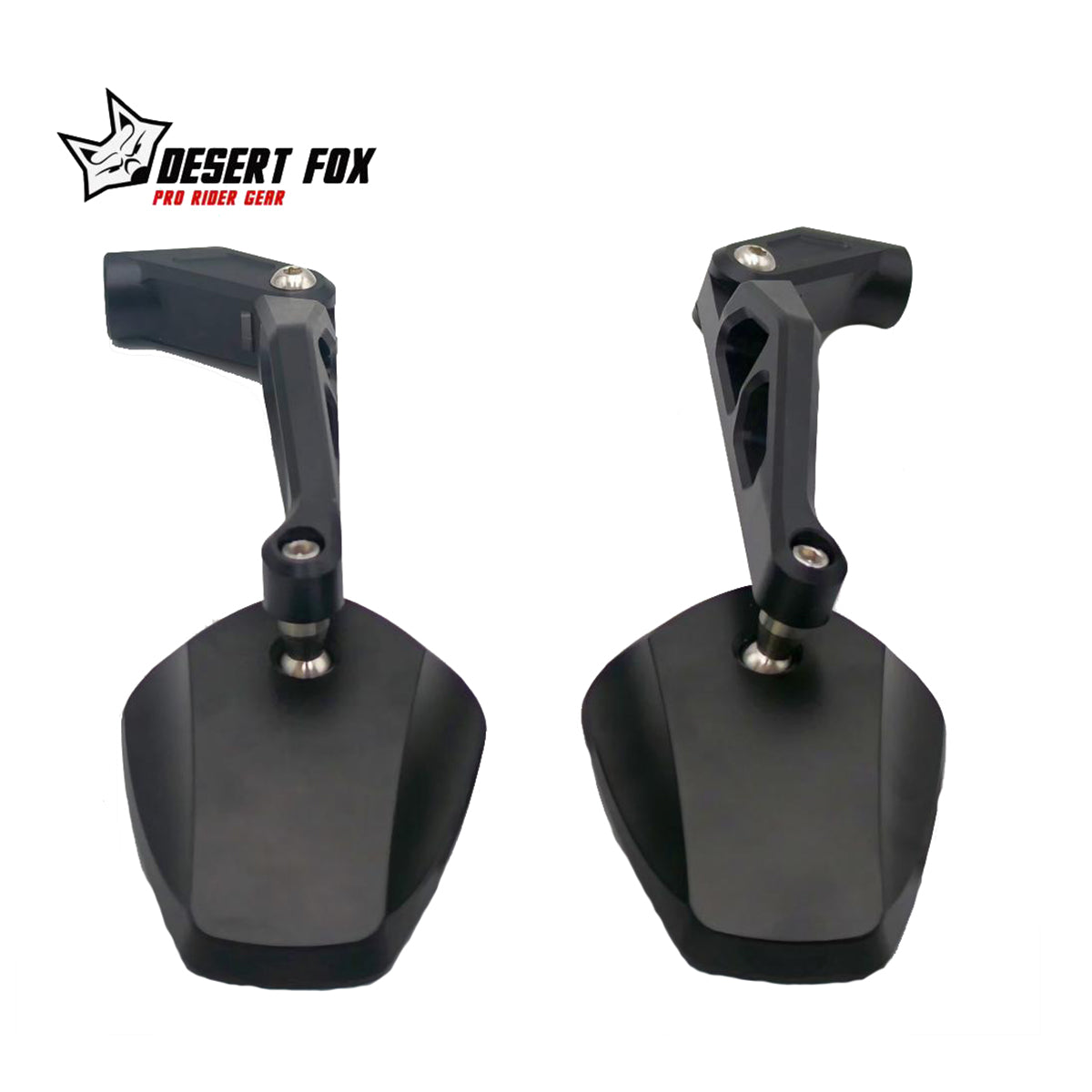 Desert Fox Pro Aluminium Folding Motorcycle Mirror Set