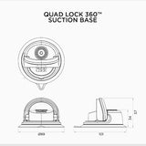 Quad Lock Suction Base