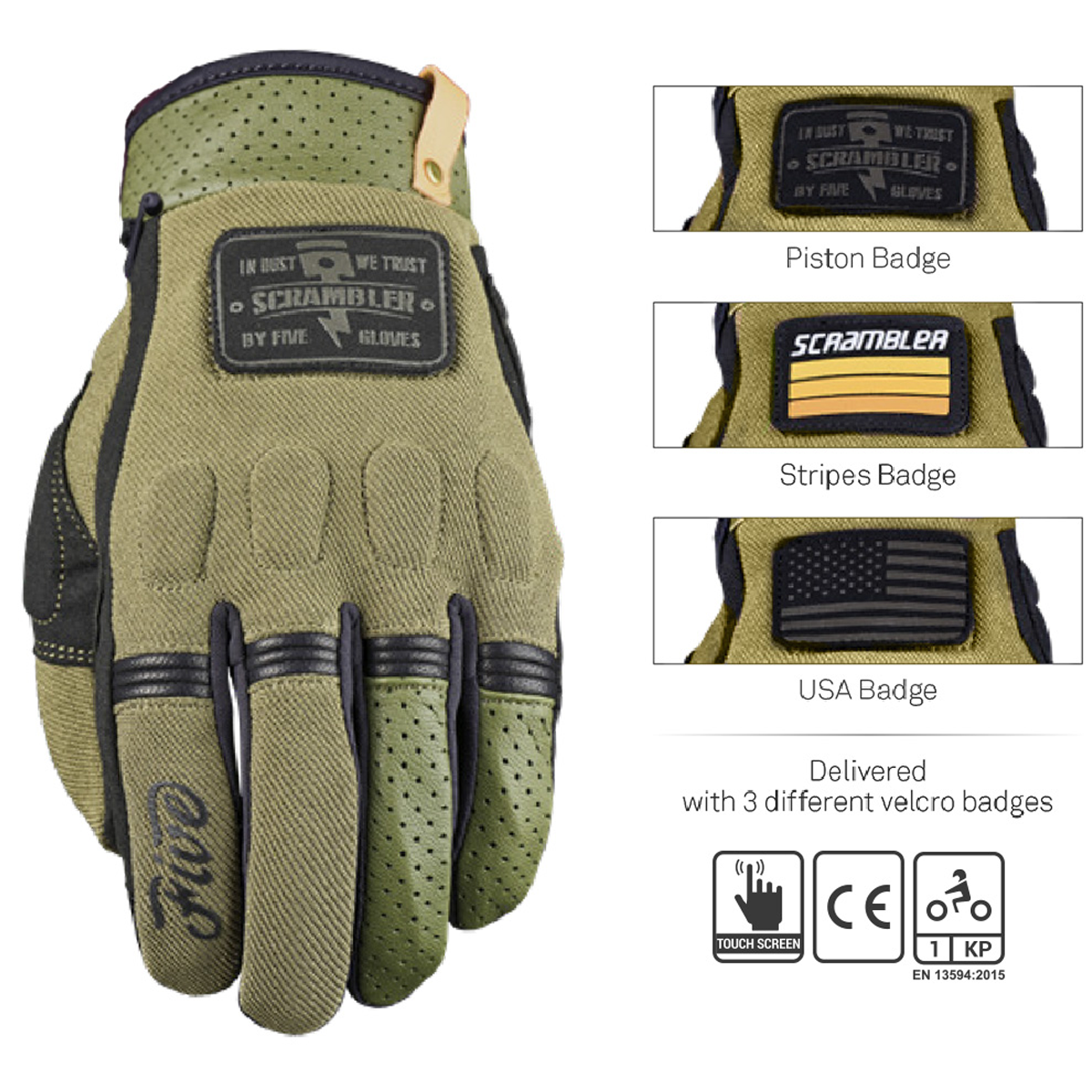 Five Scrambler Gloves Motomox