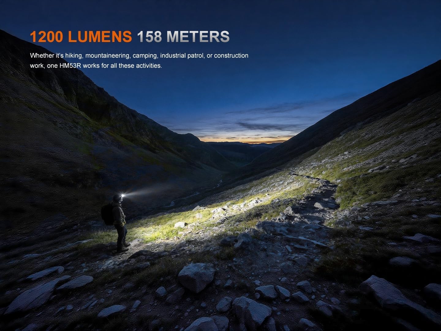 Fenix HM53R 1200 Lumen Rechargeable Headlamp