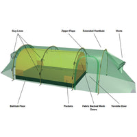 Hilleberg Keron 3 GT Tent (Green) cutaway