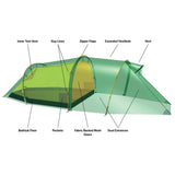 Hilleberg Nallo 3 GT Tent (Green) cutaway