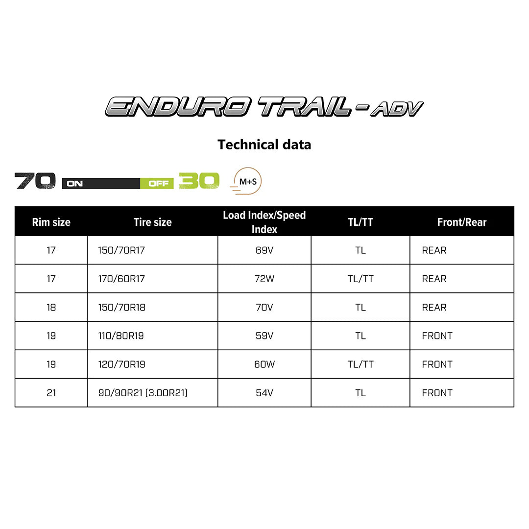 MITAS Enduro Trail ADV Tyre 21" - Front