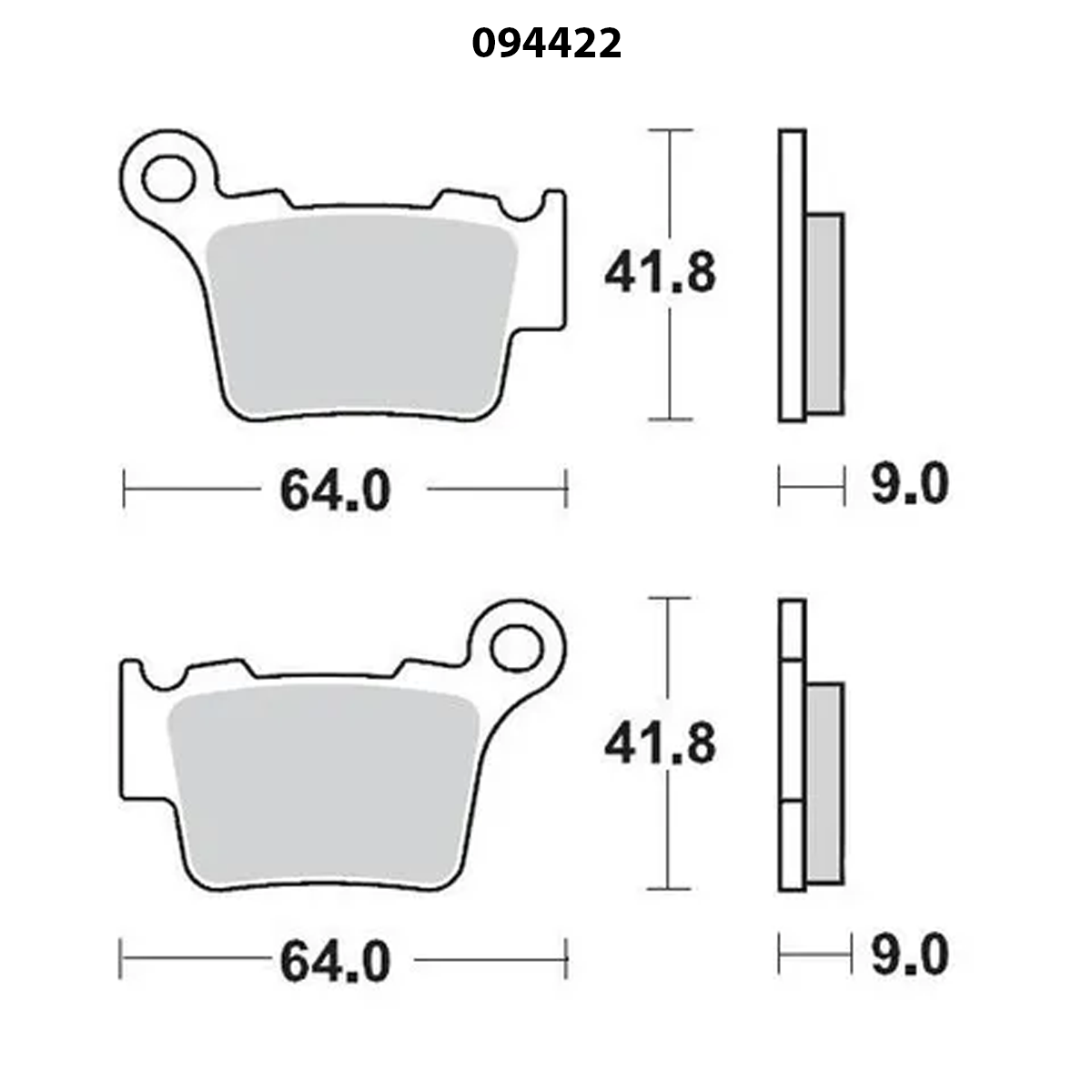 Moto-Master Rear Brake Pads Nitro Sport (GasGas, Husa, Husq, KTM, Sherco)