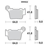 Moto-Master Rear Brake Pads Nitro Sport (GasGas, Husa, Husq, KTM, Sherco)