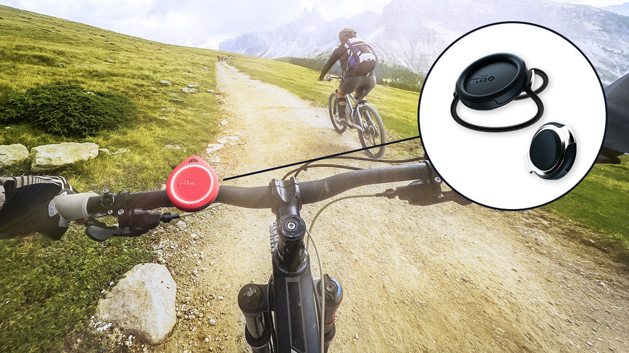 Milo Action Communicator - Red fitted to bike