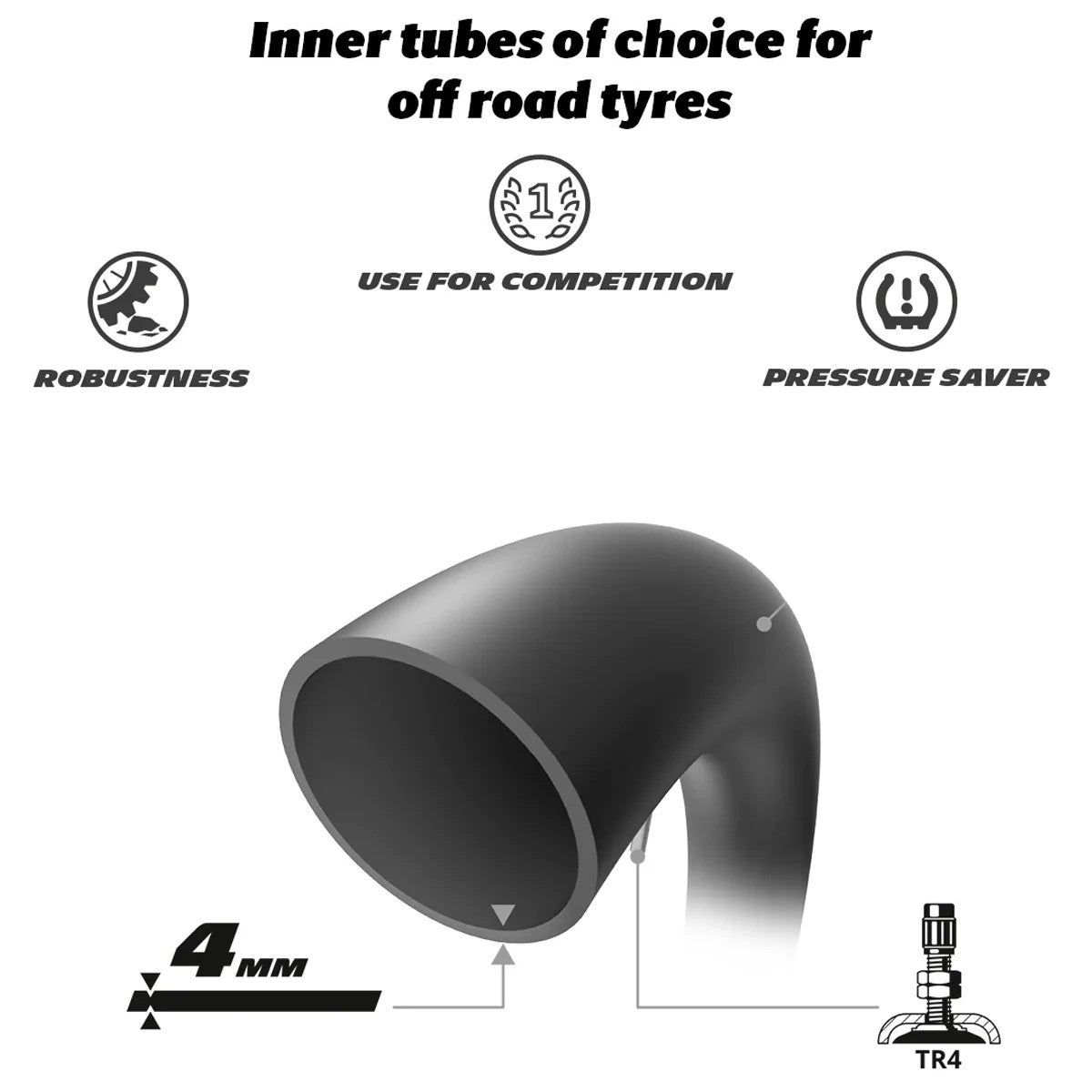 Mitas Ultra Heavy Duty Motorcycle Tube (4mm)