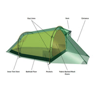 Hilleberg Nallo 3 Tent (Green) cutaway