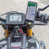 Quad Lock Clutch Brake Perch Mount in use with phone