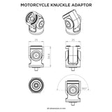 Quad Lock Motorcycle Knuckle Adaptor in use