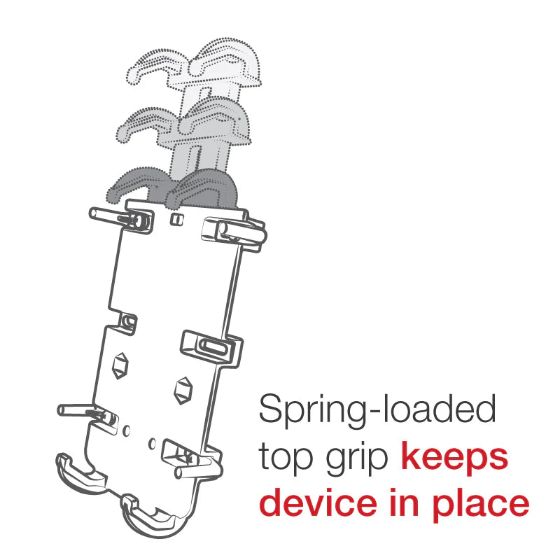 RAM Quick-Grip XL Phone Holder with Vibe-Safe Adapter & Ball
