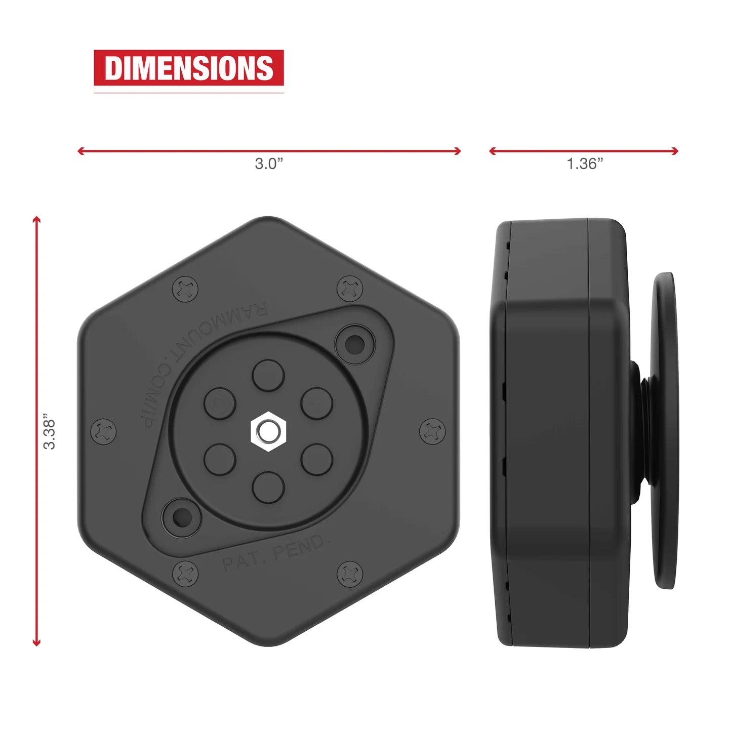 RAM Vibe-Safe with NPT Adapter for 2-Hole Holders