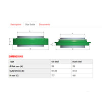 Trials Fork and Dust Seal Kit for 39mm