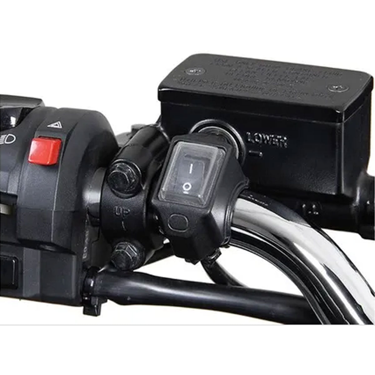 SW Motech Cockpit On/Off Switch fitted to bike