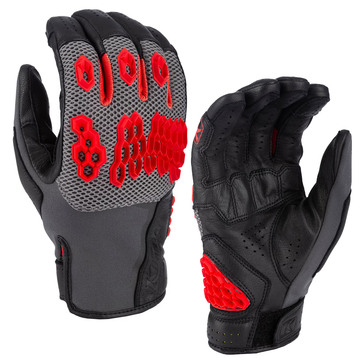 KLIM Baja S4 Glove V2, Black-Fiery Red