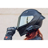 Cardo PackTalk NEO fitted to a helmet