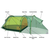 Hilleberg Nammatj 3 GT Tent (Sand) cutaway