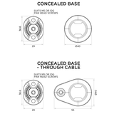 Quad Lock 360 Base - Concealed Small